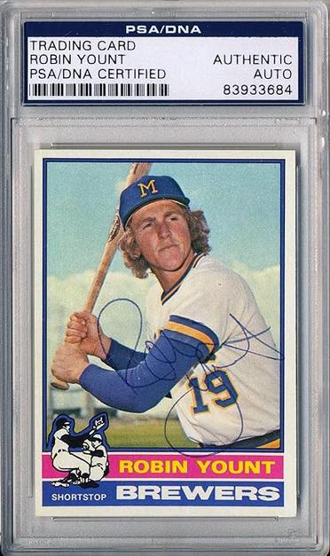 Robin Yount Milwaukee Brewers Autographed 2020 Topps