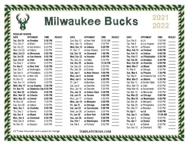 Milwaukee Bucks 2022 Schedule A Quick Peek At The Bucks' Brutal Remaining Schedule