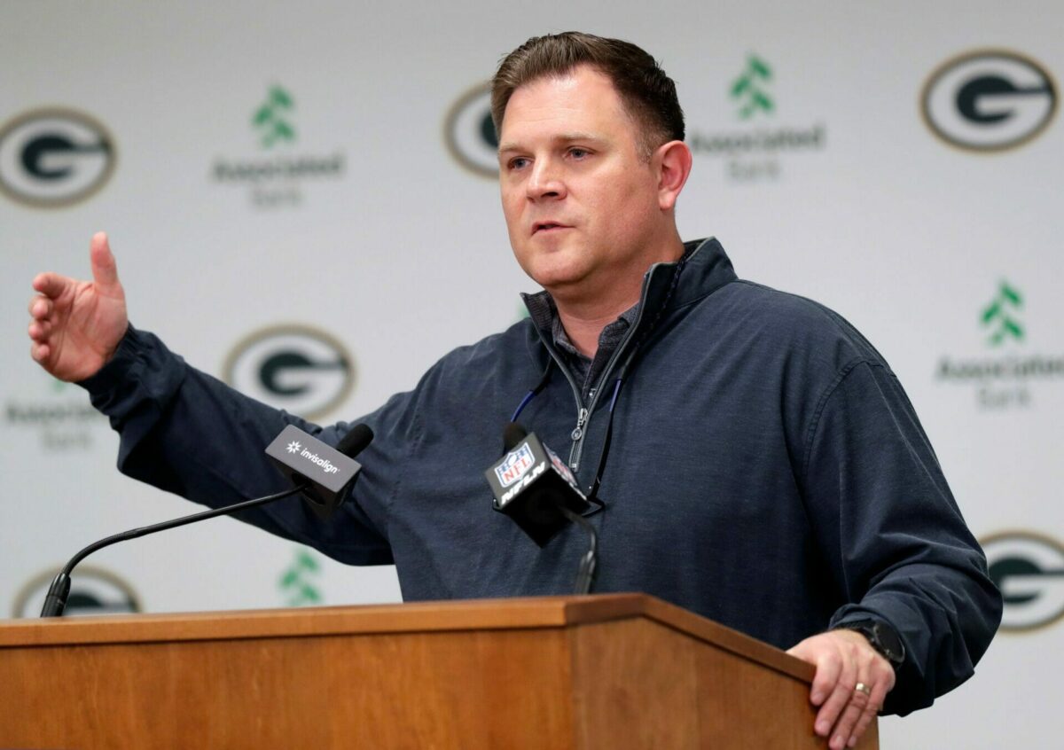 Green Bay Packers general manager Brian Gutekunst