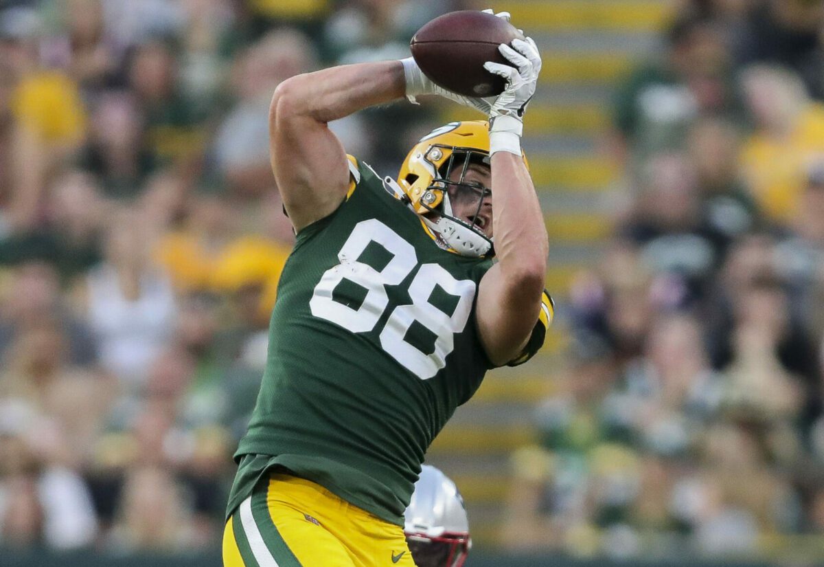 Green Bay Packers tight end Luke Musgrave