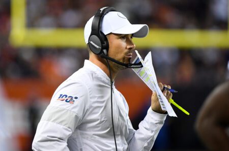 Sep 5, 2019; Chicago, IL, USA; Green Bay Packers head coach Matt LaFleur during the second half against the Chicago Bears at Soldier Field. Mandatory Credit: Mike DiNovo-USA TODAY Sports