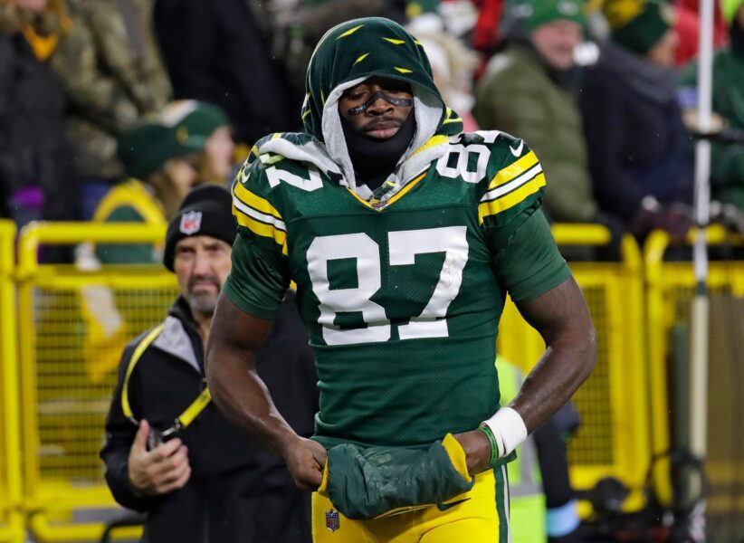 Packers Could Trade Romeo Doubs to Super Bowl Contender to Fill Sudden Void 1 Green Bay Packers wide receiver Romeo Doubs (87)