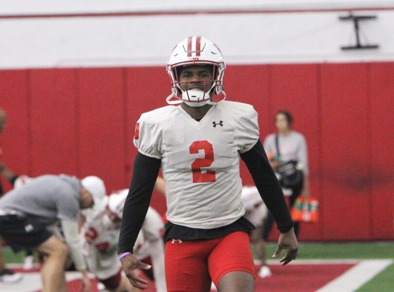 Wisconsin Badgers Top Football NIL Earner For 2025 Season Revealed 2 Defensive back Ricardo Hallman warms up for spring practice