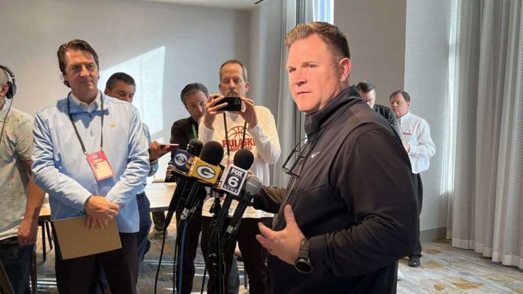 Green Bay Packers' GM Brian Gutekunst speaking to reporters on 2/25/25. Via Matt Schneidman of The Athletic