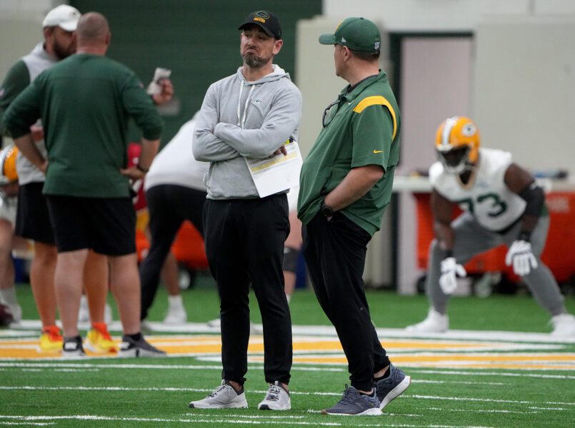 Green Bay Packers head coach Matt LaFleur, general manager Brian Gutekunst 