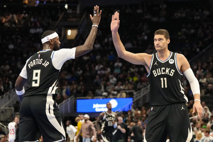 Brook Lopez, Bobby Portis, Milwaukee Bucks