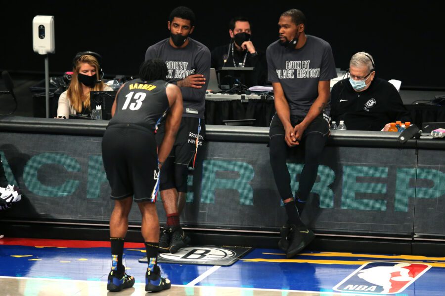 Kevin Durant, Kyrie Irving, James Harden