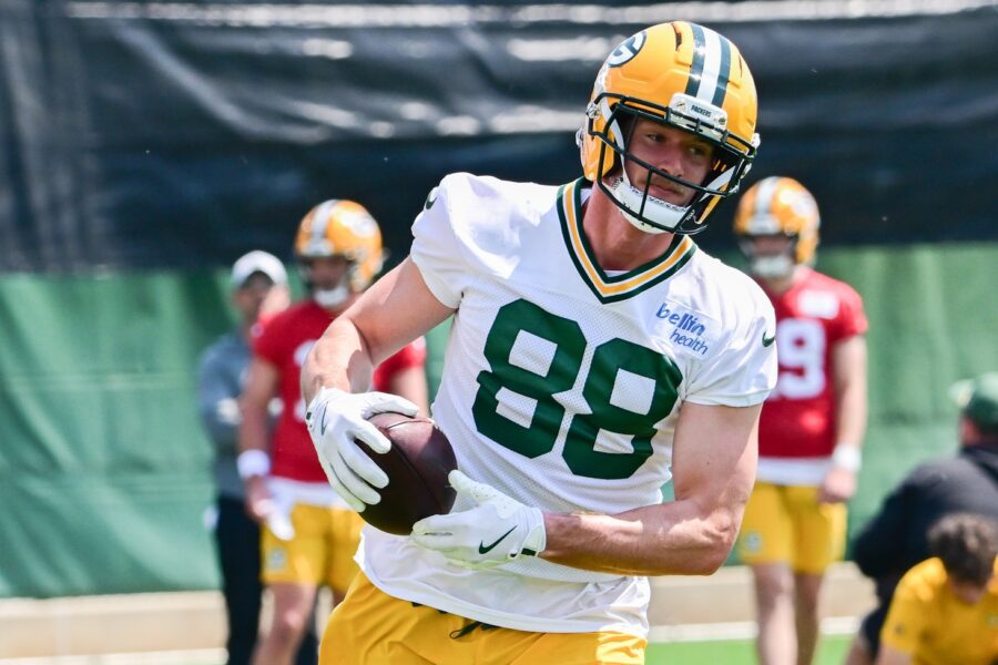 Green Bay, WI, USA; Green Bay Packers tight end Luke Musgrave (88)