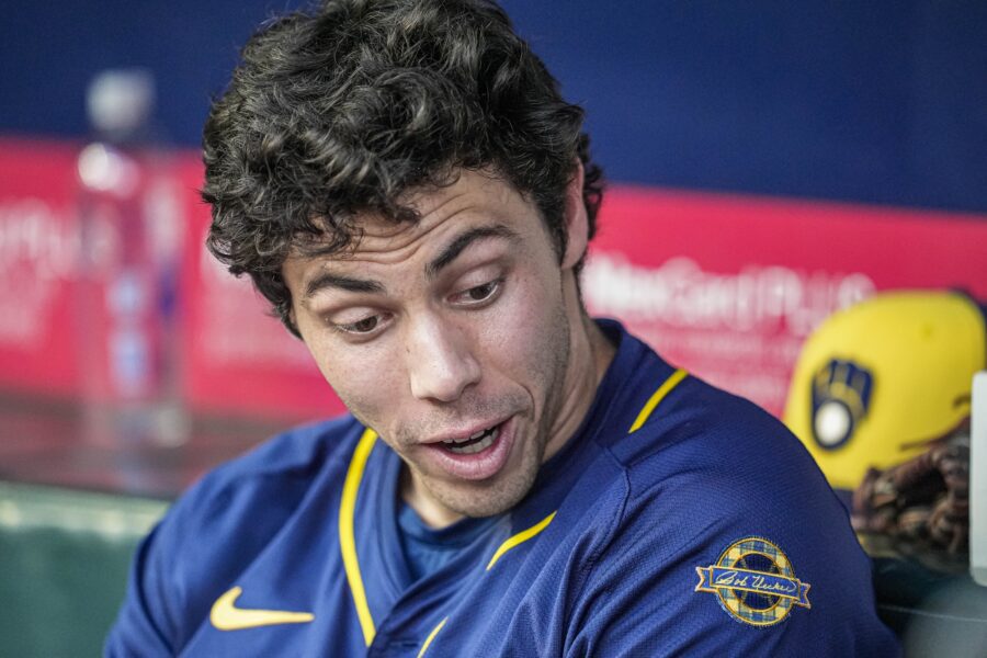 Milwaukee Brewers designated hitter Christian Yelich (22