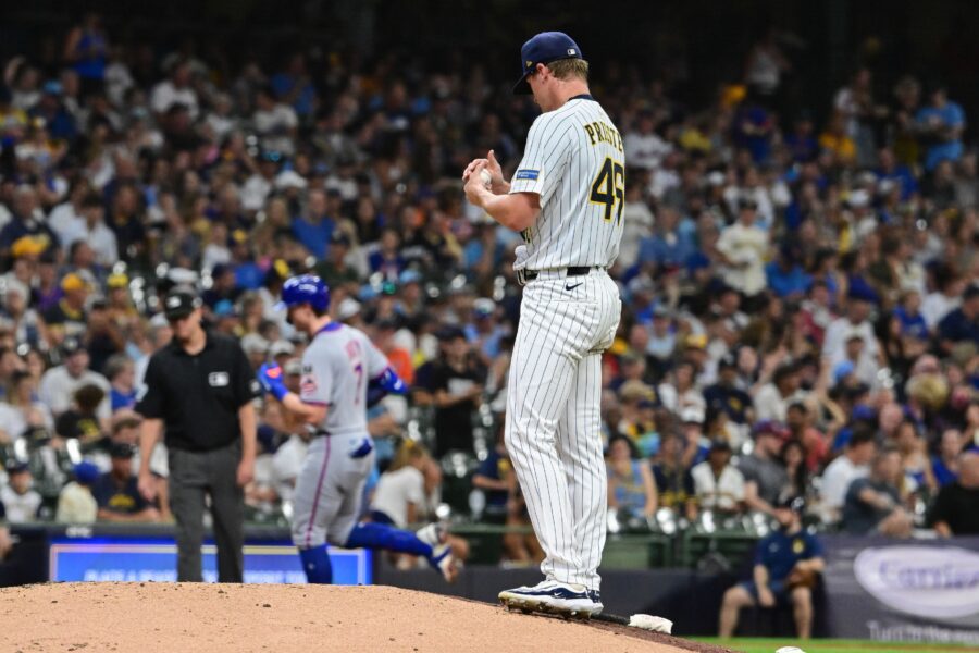 Milwaukee Brewers pitcher Quinn Priester