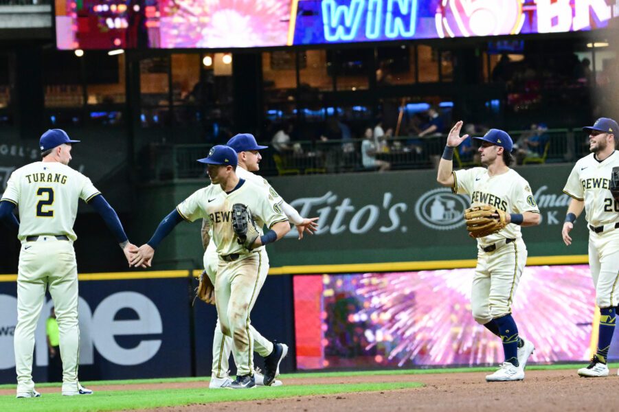 Milwaukee Brewers: Sal Frelick Gives Credit to Front Office for Putting Together the Right Players as They Cruise to League Best 75 Wins 3 USATSI 26829834 1