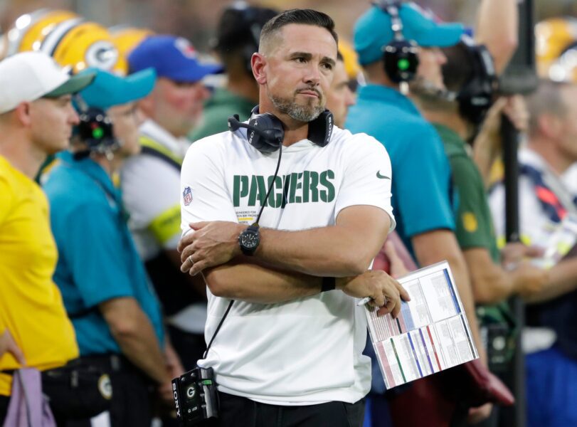 Mecole Hardman’s disastrous debut threatens Packers roster dreams 3 Green Bay Packers coach Matt LaFleur leads his team againt the New York Jets during their football game Saturday, August 9, 2025, at Lambeau Field in Green Bay, Wisconsin. Dan Powers/USA TODAY NETWORK-Wisconsin.