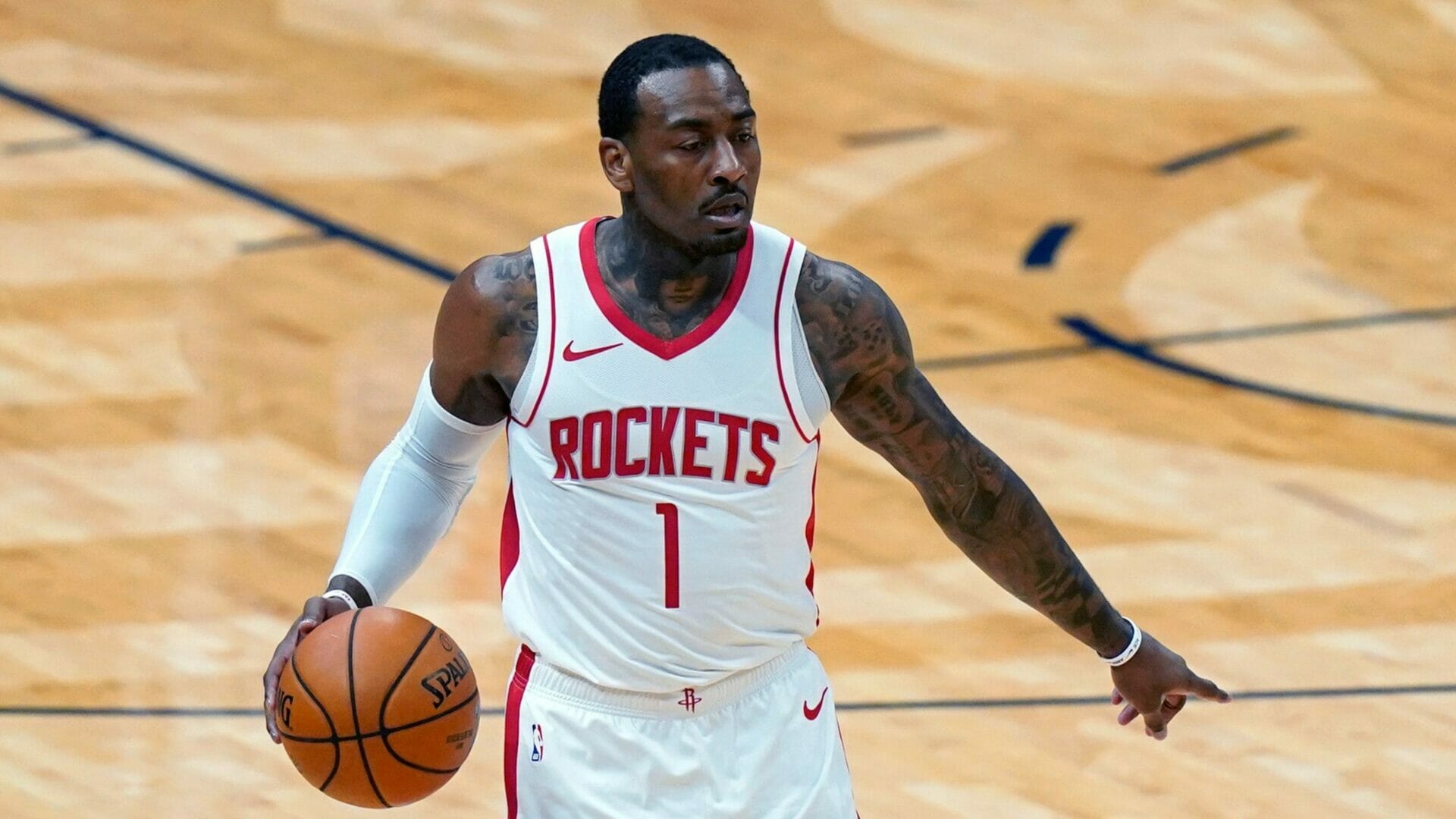 John Wall played for the Houston Rockets last season but is waiting to find a new NBA home for the 2021-2022 season. (Carmen Mandato/Getty Images) NBA News