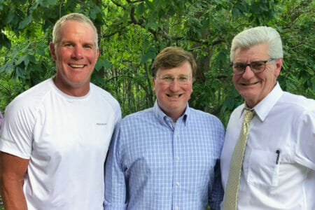 Brett Favre with Phil Bryant and Tate Reevs