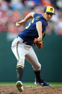 Hoby Milner for the Milwaukee Brewers April 11