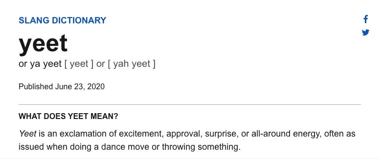 yeet definition