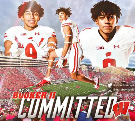 Wisconsin football commit Rob Booker II announces his decision on Twitter,.