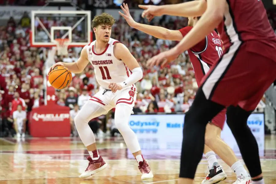Wisconsin Badgers basketball team against Rutgers Scarlet Knights basketball
