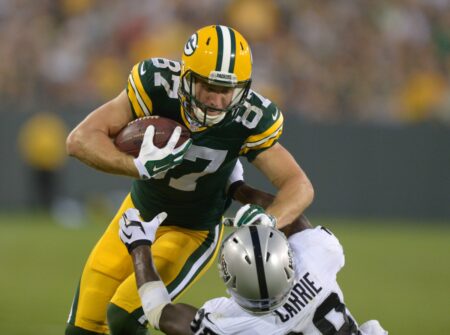 Former Green Bay Packers wide receiver Jordy Nelson is 1 of 2 former players eligible for induction to the Hall of Fame in 2024