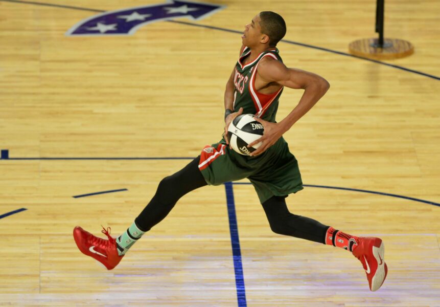 Giannis Antetokounmpo in the dunk contest