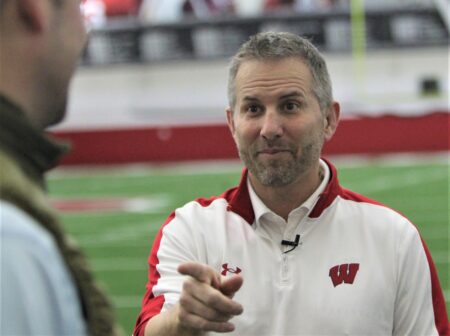 Wisconsin football defensive coordinator Mike Tressel