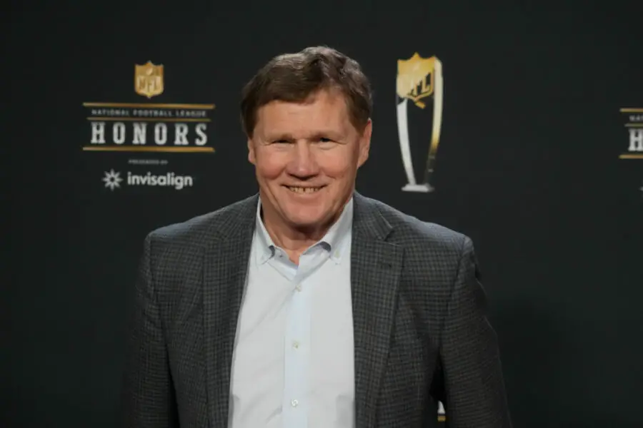 Feb 9, 2023; Phoenix, Arizona, US; Mark Murphy poses for a photo on the red carpet before the NFL Honors award show at Symphony Hall. Mandatory Credit: Kirby Lee-USA TODAY Sports (NFL - Green Bay Packers)