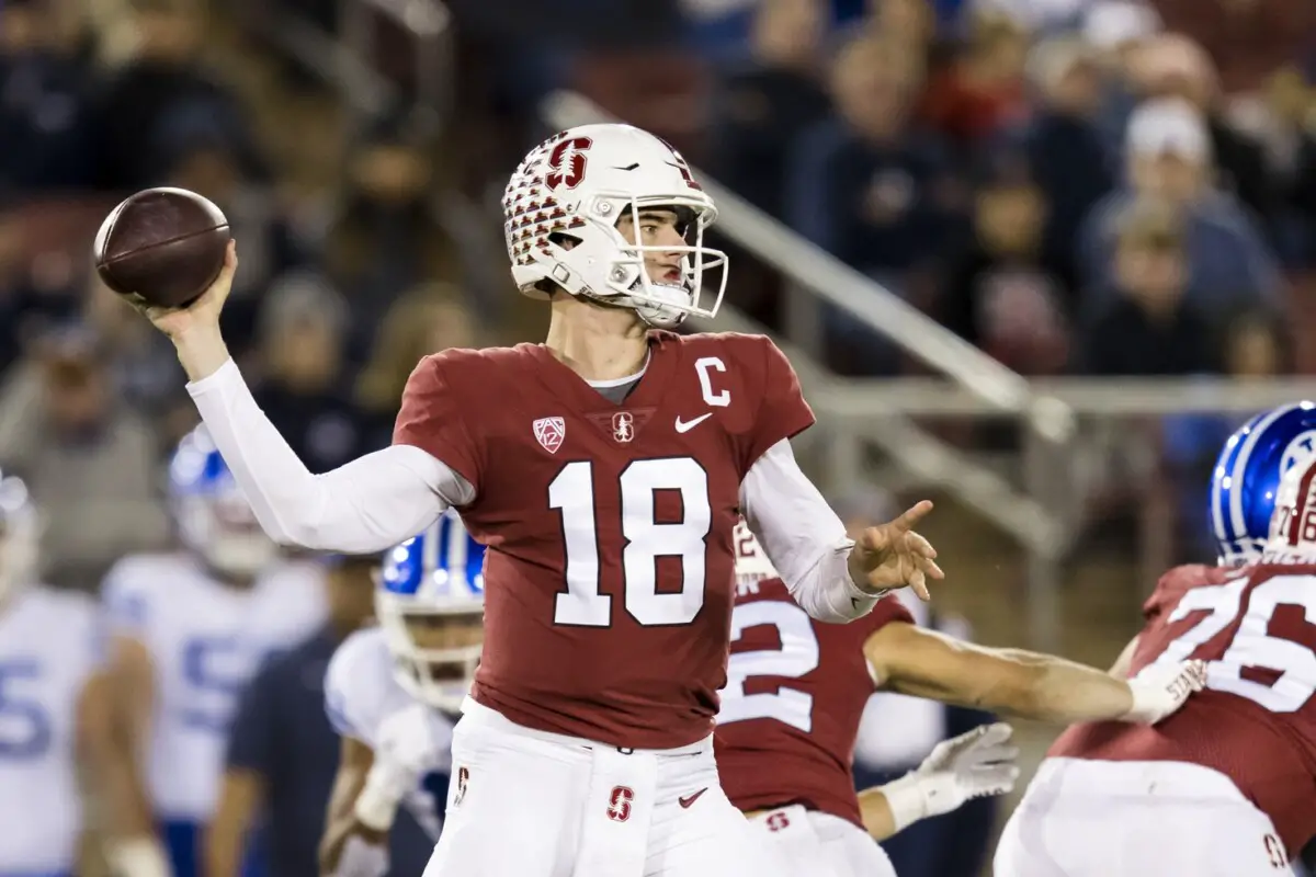 The Green Bay Packers select Stanford quarterback Tanner McKee in the third round of a PFF mock draft