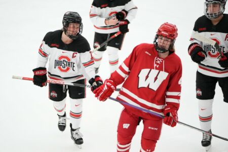 Caroline Harvey of the Wisconsin Badgers wins Bob Allen Player of the Year