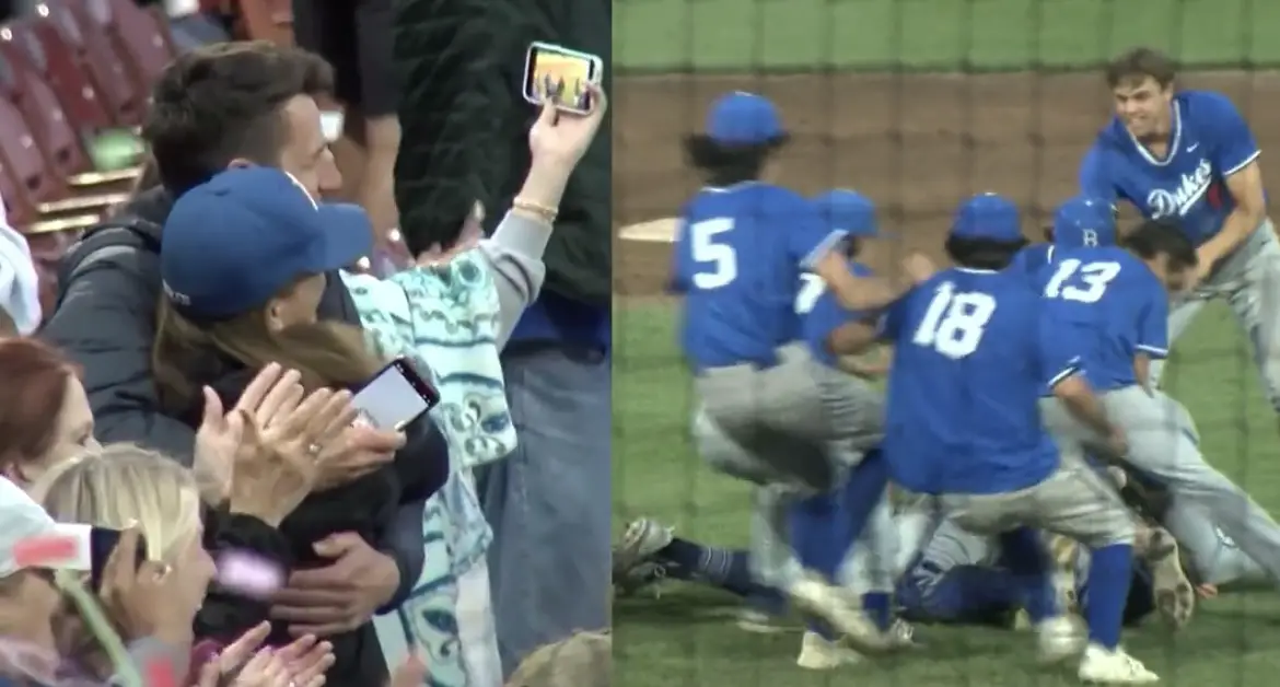 Brewers manager Craig Counsell watches his son win a state championship