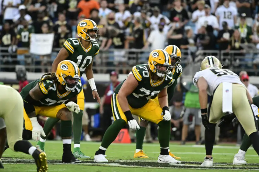 Green Bay Packers Offensive line gets good ranking by PFF, Jordan Love