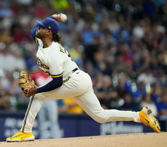 Freddy Peralta strikes out 13, allows only 1 hit as Brewers