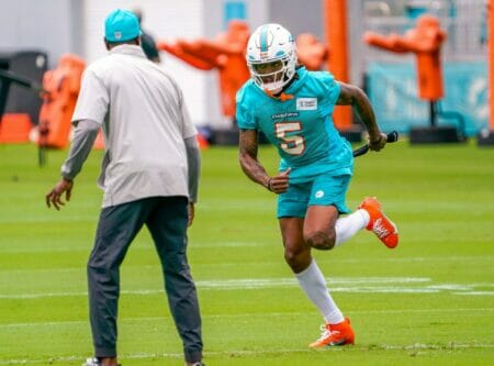 Miami Dolphins Cornerback Jalen Ramsey Carted Off the Field