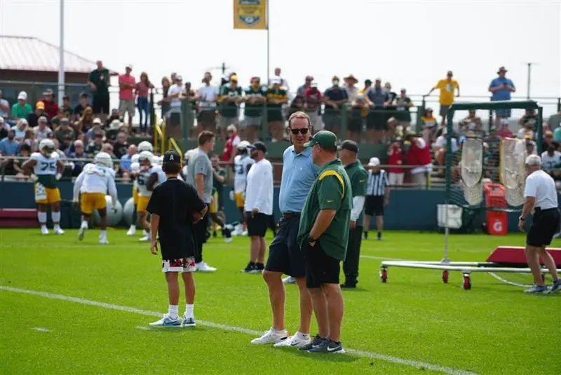 Green Bay Packers visited by Peyton Manning