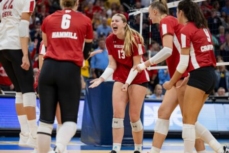 Wisconsin Badgers volleyball draws record breaking crowd.