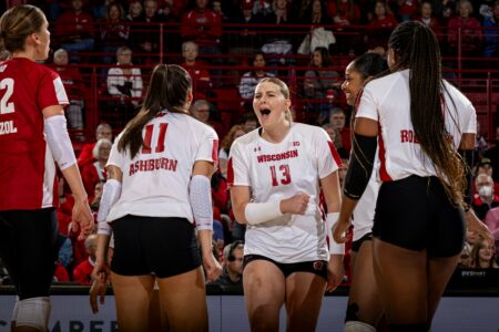 Sarah Franklin led the way for Wisconsin volleyball this week