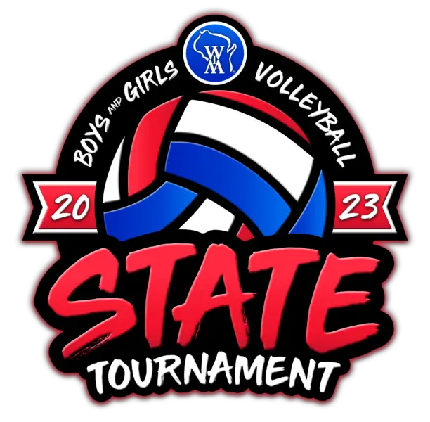 WIAA Logo for State Boys and Girls Volleyball Tournaments.