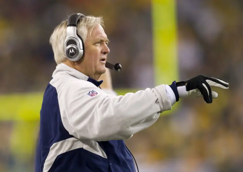 Nov 7, 2010; Green Bay, WI, USA; Dallas Cowboys head coach Wade Phillips looks on during the game against the Green Bay Packers at Lambeau Field. The Packers defeated the Cowboys 45-7. Mandatory Credit: Jeff Hanisch-USA TODAY Sports