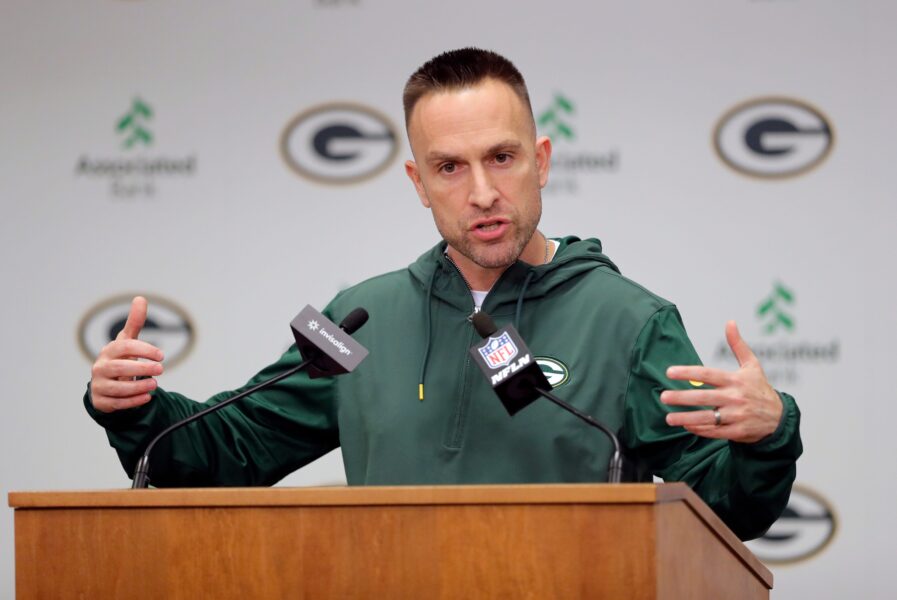 Green Bay Packers defensive coordinator Jeff Hafley speaks during a press conference Thursday, February 22, 2024, at Lambeau Field in Green Bay, Wis. Dan Powers/USA TODAY NETWORK-Wisconsin.