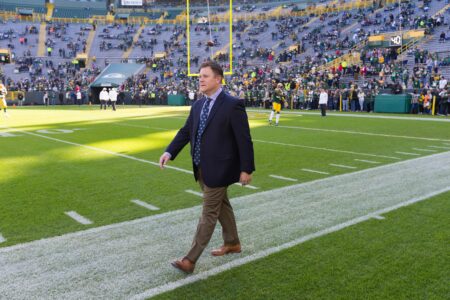 Green Bay Packers general manager Brian Gutekunst is shown before their game against the Oakland Raiders Sunday, October 21, 2019 at Lambeau Field in Green Bay, Wis.MARK HOFFMAN/MILWAUKEE JOURNAL SENTINEL Packers21 6 Hoffman