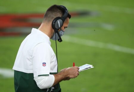 Oct 18, 2020; Tampa, Florida, USA; Green Bay Packers head coach Matt LaFleur during the third quarter of a NFL game against the Tampa Bay Buccaneers at Raymond James Stadium. Mandatory Credit: Kim Klement-USA TODAY Sports