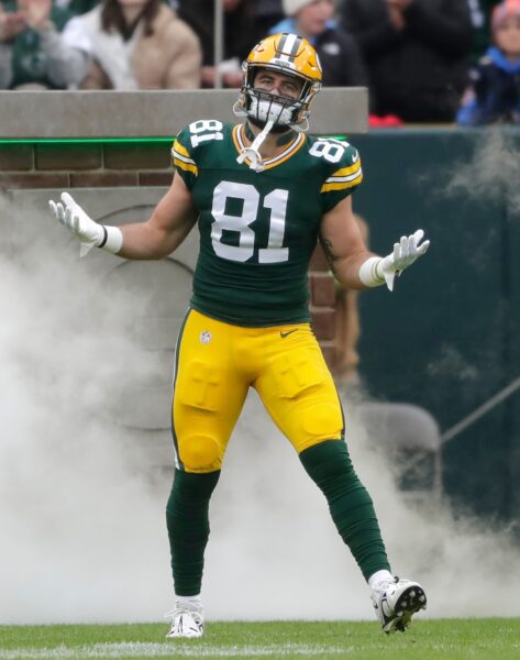Green Bay Packers tight end Josiah Deguara (81) against the Los Angeles Rams during their football game Sunday, November 5,, 2023, at Lambeau Field in Green Bay, Wis. Wm. Glasheen USA TODAY NETWORK-Wisconsin