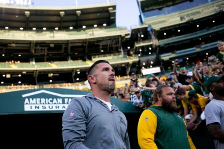 Green Bay Packers head coach Matt LaFleur walks onto Lambeau Field at Packers Family Night on Friday, Aug. 5, 2022, in Green Bay, Wis. Samantha Madar/USA TODAY NETWORK-Wis.