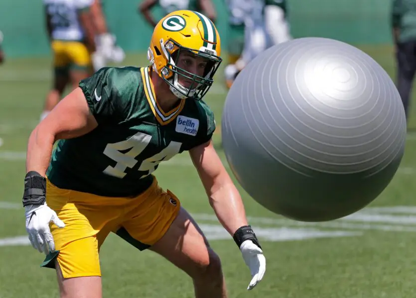 Green Bay Packers linebacker Ty Summers (44) participates in minicamp practice Thursday, June 10, 2021, in Green Bay, Wis. © Dan Powers/USA TODAY NETWORK-Wisconsin via Imagn Content Services, LLC
