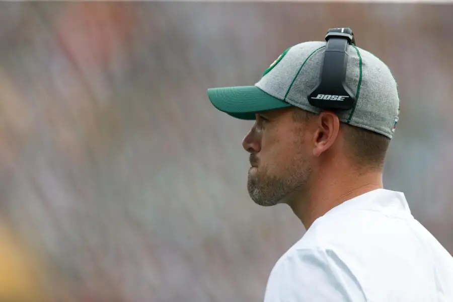 Sep 15, 2019; Green Bay, WI, USA; Green Bay Packers head coach Matt LaFleur during the game against the Minnesota Vikings at Lambeau Field. Mandatory Credit: Jeff Hanisch-USA TODAY Sports