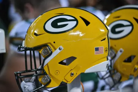 Oct 27, 2019; Kansas City, MO, USA; A general view of a Green Bay Packers helmet during the second half against the Kansas City Chiefs at Arrowhead Stadium. Mandatory Credit: Denny Medley-USA TODAY Sports