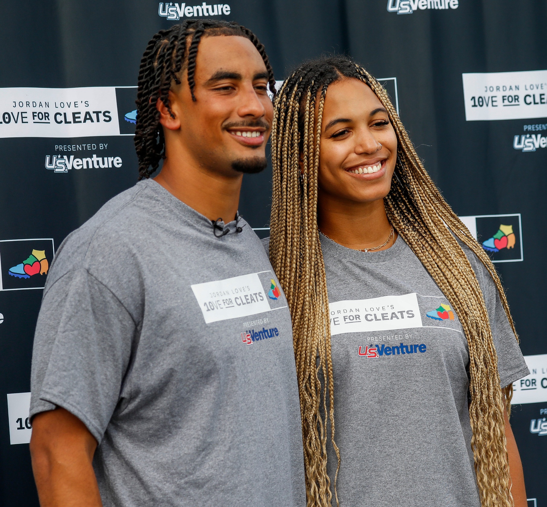 Green Bay Packers quarterback Jordan Love and his fiancée, Ronika Stone,