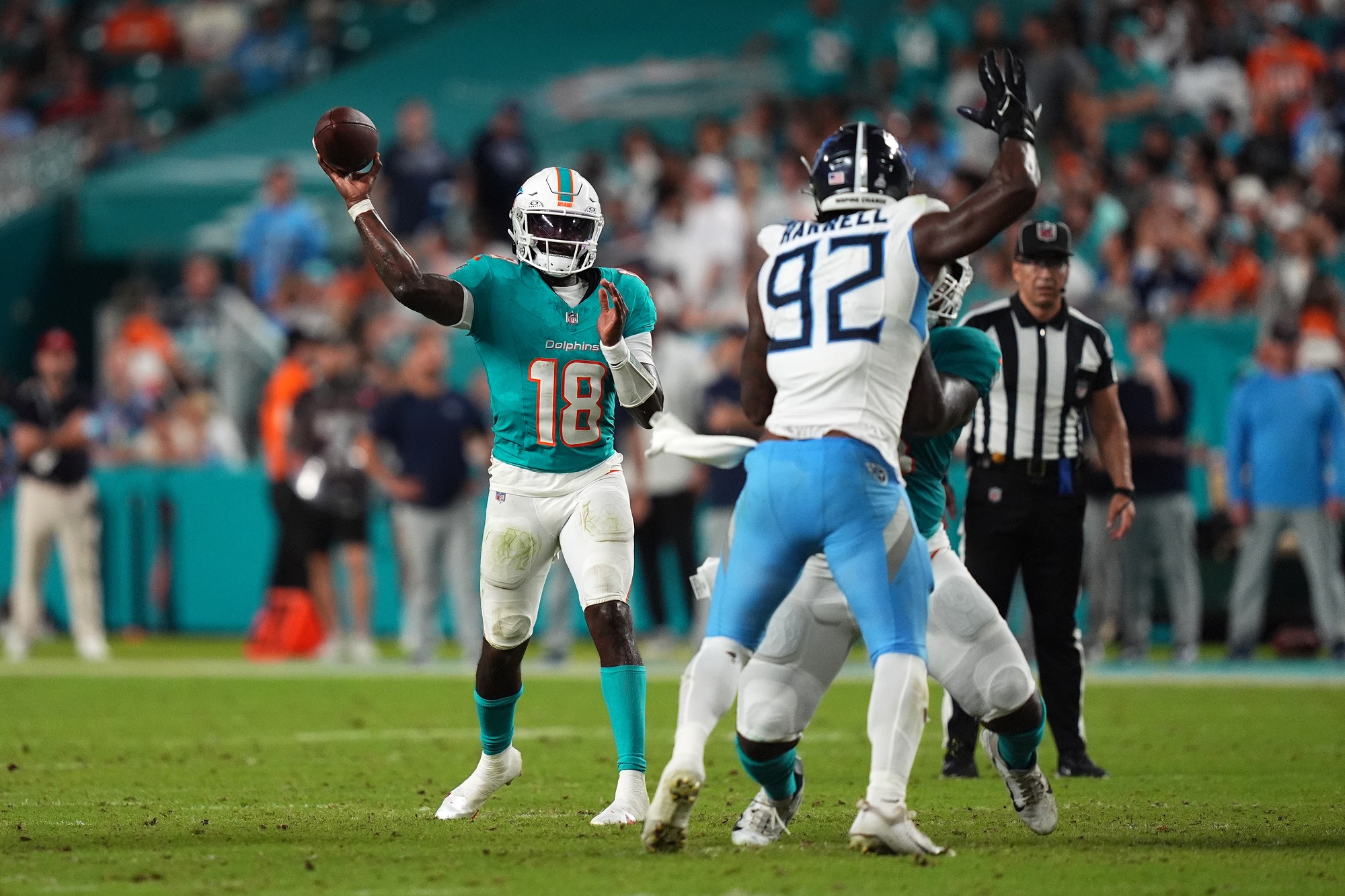 Miami Dolphins quarterback Tyler Huntley