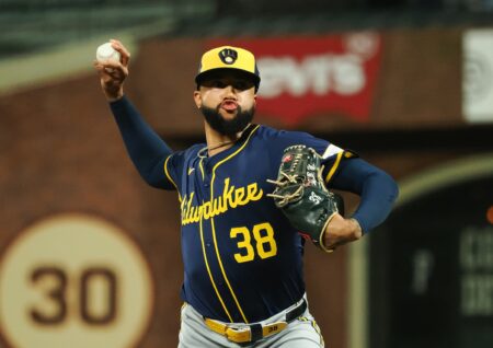 Milwaukee Brewers relief pitcher Devin Williams (38)