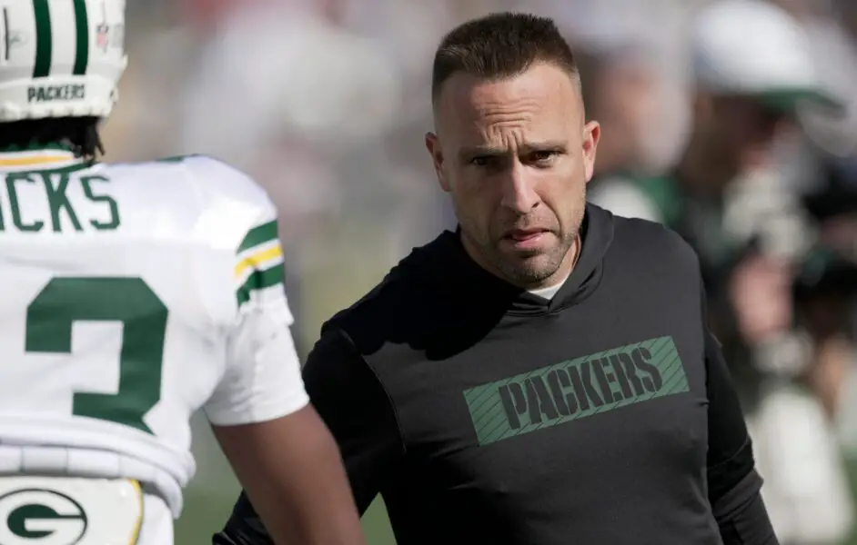 Green Bay Packers defensive coordinator Jeff Hafley is shown before their game against the Houston Texans Sunday, October 20, 2024 at Lambeau Field in Green Bay, Wisconsin. © Mark Hoffman/Milwaukee Journal Sentinel / USA TODAY NETWORK via Imagn Images