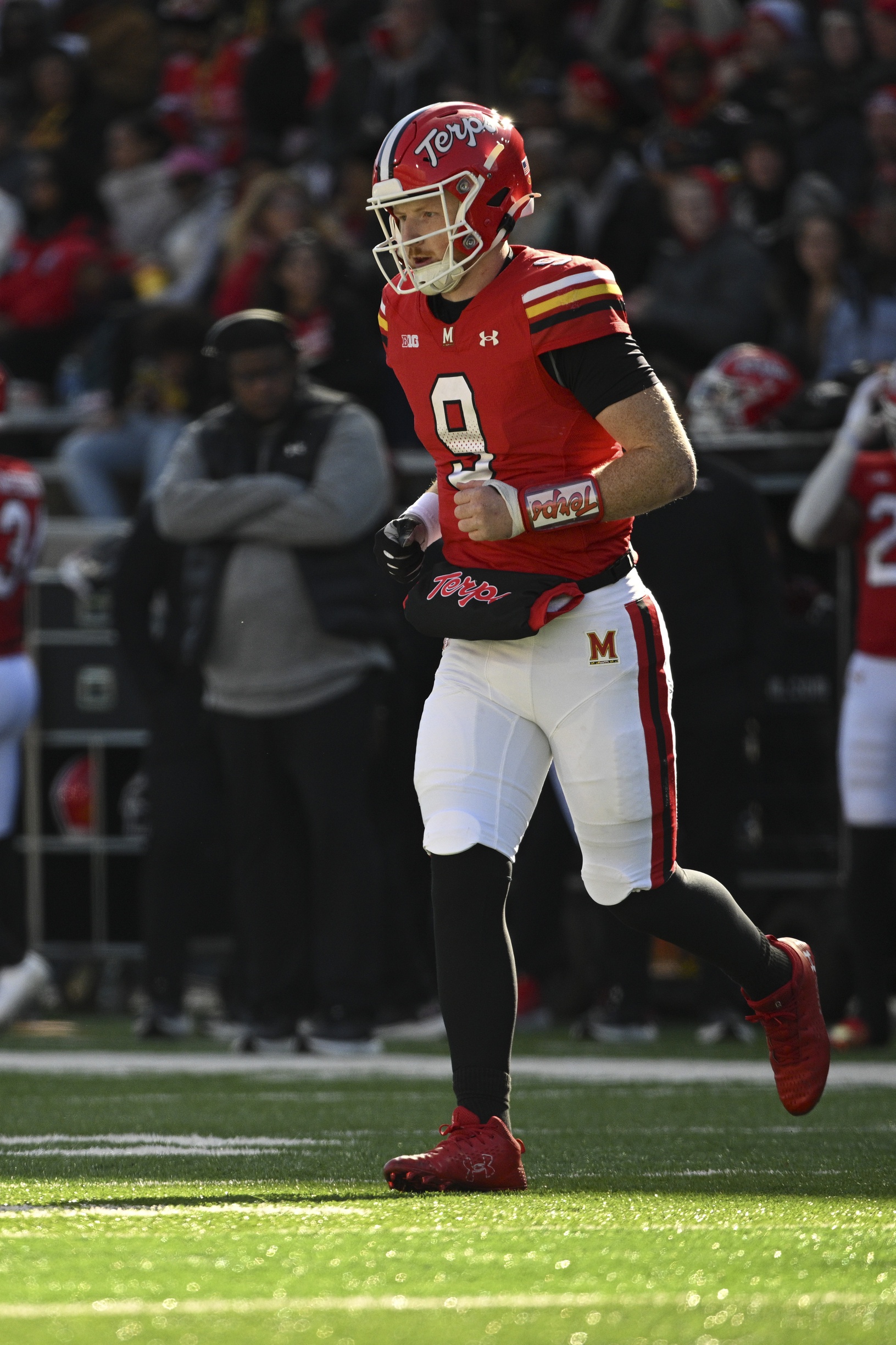 Maryland Terrapins quarterback Billy Edwards Jr. (9)